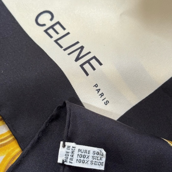 Authentic CELINE Scarf 100% Silk in Excellent Condition - Picture 5 of 7